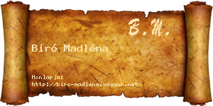 Biró Madléna névjegykártya
